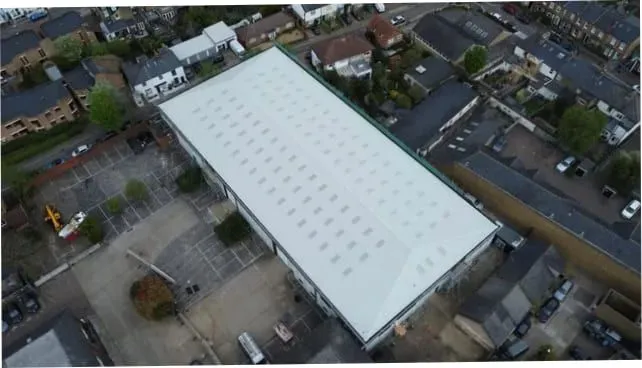 Completed industrial roofing work in Greater London (illustrative)
